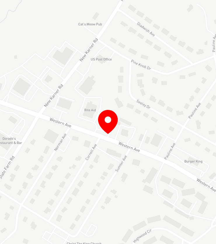 Where our practice is located on a map.