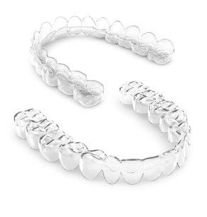 Invisalign clear aligner trays.